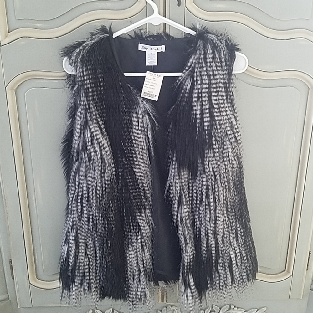 Faux fur vest